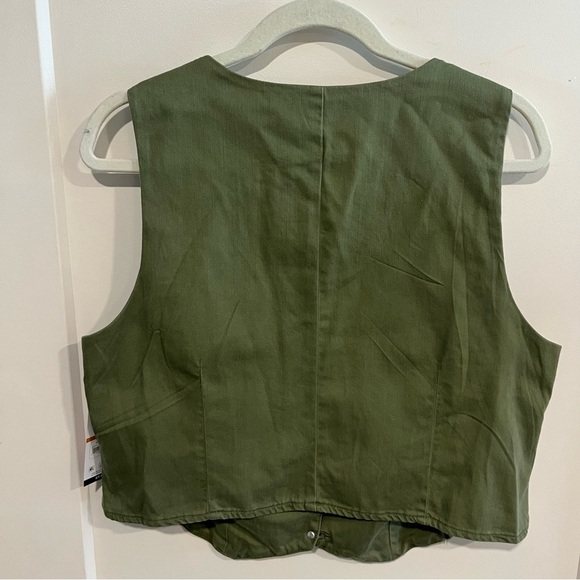 Sofia Jeans Green Twill Vest Large - Picture 4 of 7